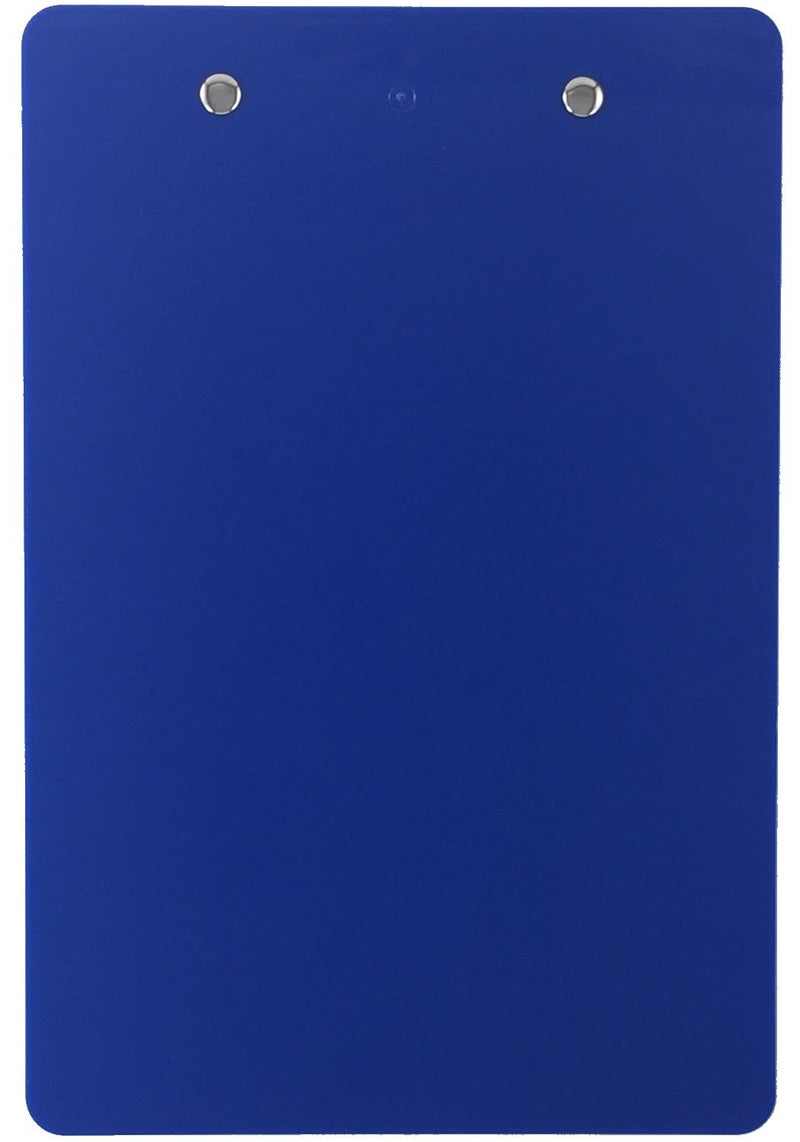 Trade Quest Memo Clipboard 6'' x 9'' Low Profile Clip Plastic (6-Pack) (Dark Blue) - Image 3